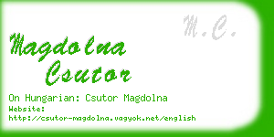 magdolna csutor business card